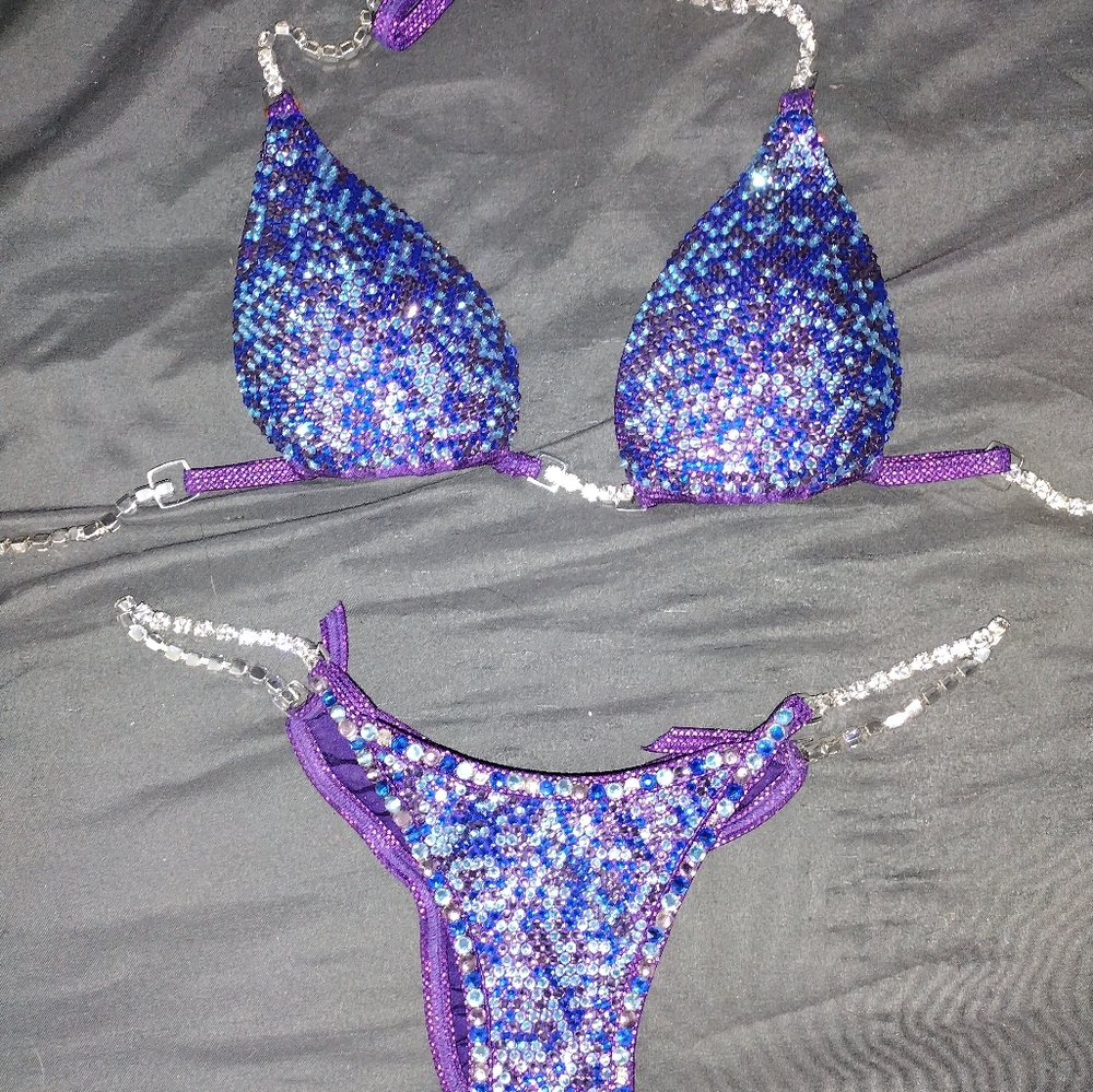 Purple and Blue Crystal Bikini